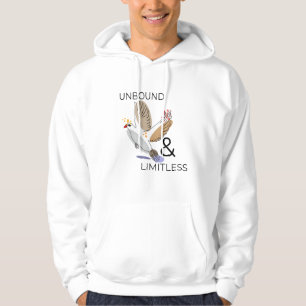 Geometrische Abstracte vogel tijdens de vlucht Hoodie