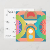 Geometrische Abstracte Vormen - Midden Eeuw Kaart (Voorkant / Achterkant)