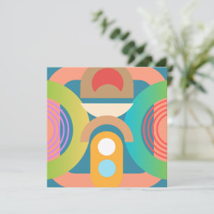 Geometrische Abstracte Vormen - Midden Eeuw Kaart