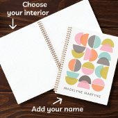 Geometrische Abstracte vormen Midden-eeuws modern Notitieboek