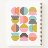 Geometrische Abstracte vormen Midden-eeuws modern Notitieboek (Achterkant)