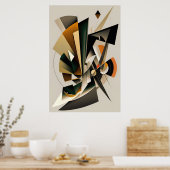 Geometrische Abstracte vormen Wall Art Poster (Keuken)
