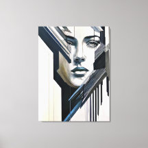 Geometrische abstracte vrouw