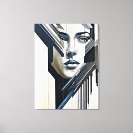 Geometrische abstracte vrouw canvas afdruk