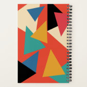 Geometrische Abstracte vrouw met Aqua Eyes Notitieboek (Achterkant)