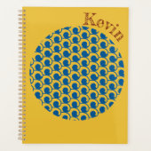 Geometrische Abstracte Waves Custom Name Planner (Voorkant)