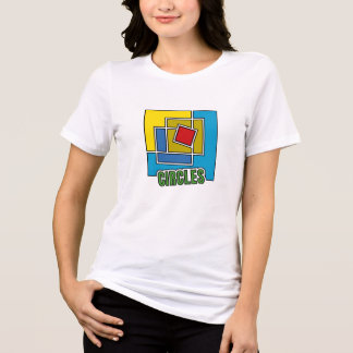 Geometrische abstractie gemaakt van kleurrijke vie Tri-Blend shirt