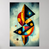 Geometrische abstractie - Kandinsky geïnspireerd Poster (Voorkant)