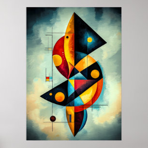 Geometrische abstractie - Meesterwerk geïnspireerd Poster