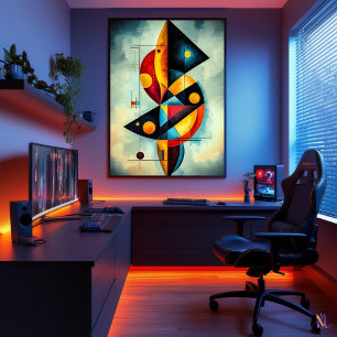 Geometrische abstractie - Meesterwerk geïnspireerd Poster