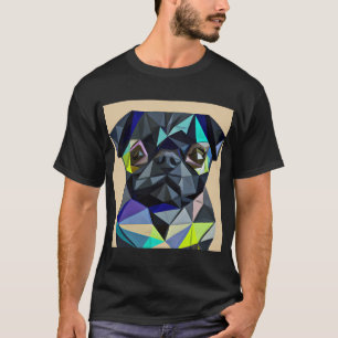 Geometrische Abstractie Pug T-shirt