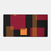 Geometrische abstractie rood Oranje zwart Bureaumat (Voorkant)