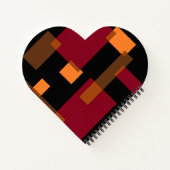 Geometrische abstractie rood Oranje zwart Notitieboek (Achterkant)