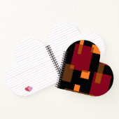 Geometrische abstractie rood Oranje zwart Notitieboek (Binnen)