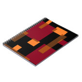 Geometrische abstractie rood Oranje zwart Notitieboek (Linkerzijde)