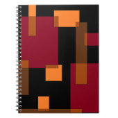 Geometrische abstractie rood Oranje zwart Notitieboek (Voorkant)