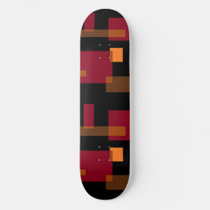 Geometrische abstractie rood Oranje zwart Persoonlijk Skateboard
