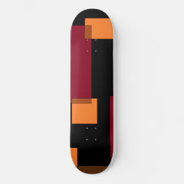 Geometrische abstractie rood Oranje zwart Persoonlijk Skateboard