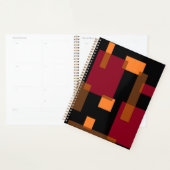 Geometrische abstractie rood Oranje zwart Planner (Display)
