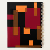 Geometrische abstractie rood Oranje zwart Planner (Achterkant)