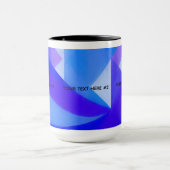 Geometrische abstractie van de blauwe golf mok (Midden)