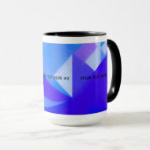Geometrische abstractie van de blauwe golf mok (Voorkant rechts)