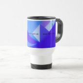 Geometrische abstractie van de blauwe golf reisbeker (Voorkant rechts)