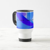 Geometrische abstractie van de blauwe golf reisbeker (Voorkant links)