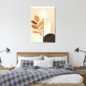 Geometrische abstracties: bladeren in kunst canvas afdruk (Insitu (Slaapkamer))