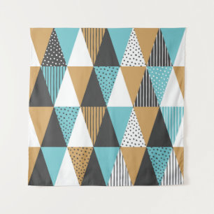 Geometrische achtergrond. Abstracte vintage illust Wandkleed