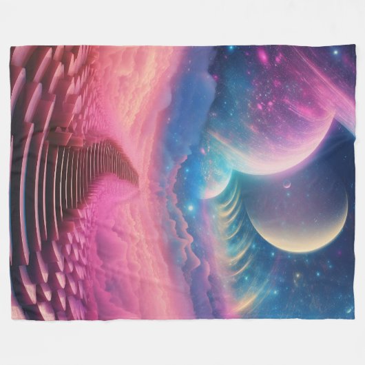 "Geometrische achtergrond" Fleece Deken (Voorkant (Horizontaal))