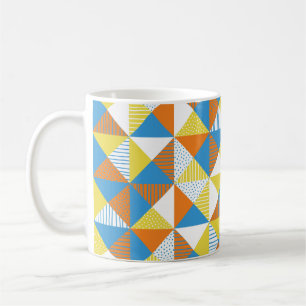 Geometrische achtergrond.  illustratie.  koffiemok