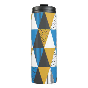 Geometrische achtergrond. illustratie. thermosbeker