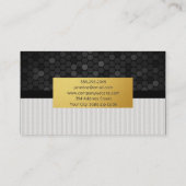 Geometrische achtergrond | Linen strepen Visitekaartje (Achterkant)