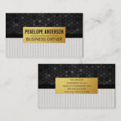 Geometrische achtergrond | Linen strepen Visitekaartje (Voorkant / Achterkant)