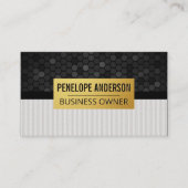 Geometrische achtergrond | Linen strepen Visitekaartje (Voorkant)