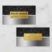 Geometrische achtergrond | Metaal Visitekaartje (Voorkant / Achterkant)