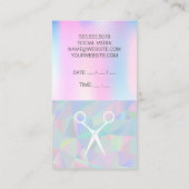 Geometrische achtergrond van pasta afsprakenkaartje (Achterkant)