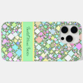 Geometrische achtergrond van pastel Aangepast Case-Mate iPhone Case (Achterkant (horizontaal))
