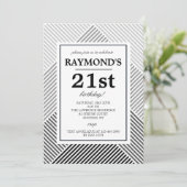 Geometrische Achtergrond Verjaardagsuitnodiging Kaart (Staand voorkant)