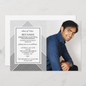 Geometrische achtergrondfoto-Afstuderen Kaart (Voorkant / Achterkant)