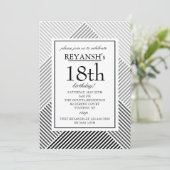 Geometrische achtergronduitnodiging kaart (Staand voorkant)