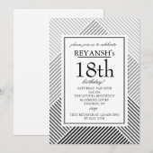 Geometrische achtergronduitnodiging kaart (Voorkant / Achterkant)