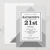 Geometrische achtergronduitnodiging kaart (Voorkant / Achterkant)