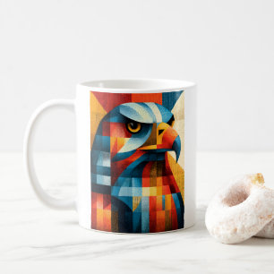 Geometrische Adelaar Abstracte Pop Art Retro Koffi Koffiemok