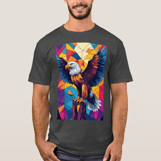 Geometrische Adelaar Eagly grappig T-shirt (Voorkant)