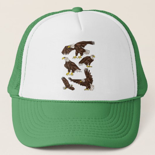 Geometrische adelaars trucker pet (Voorkant)