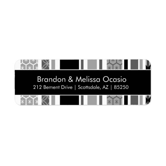 Geometrische adreslabels voor retourzendingen etiket (Voorkant)