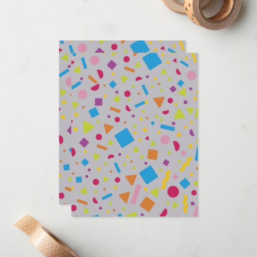 Geometrische afbeelding 2 notitiekaartje (Voorkant / Achterkant in situ)