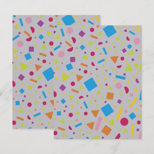 Geometrische afbeelding 2 notitiekaartje (Voorkant / Achterkant)